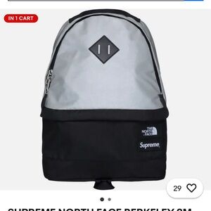 SUPREME NORTH FACE BERKELEY 3M REFLECTIVE BACKPACK NEW BLACK